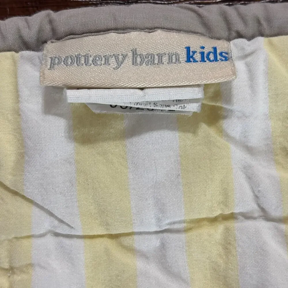 Pottery Barn Kids Quilt Crib Blanket Yellow Gray‎ Paisley Infant Toddler Nursery